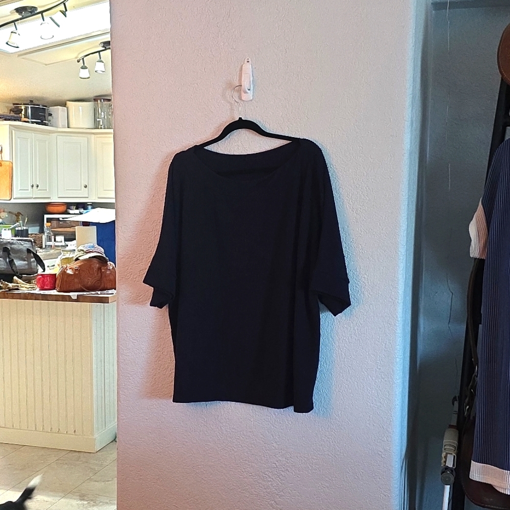 🖤 Raised Rib Dolman Top – Size XL